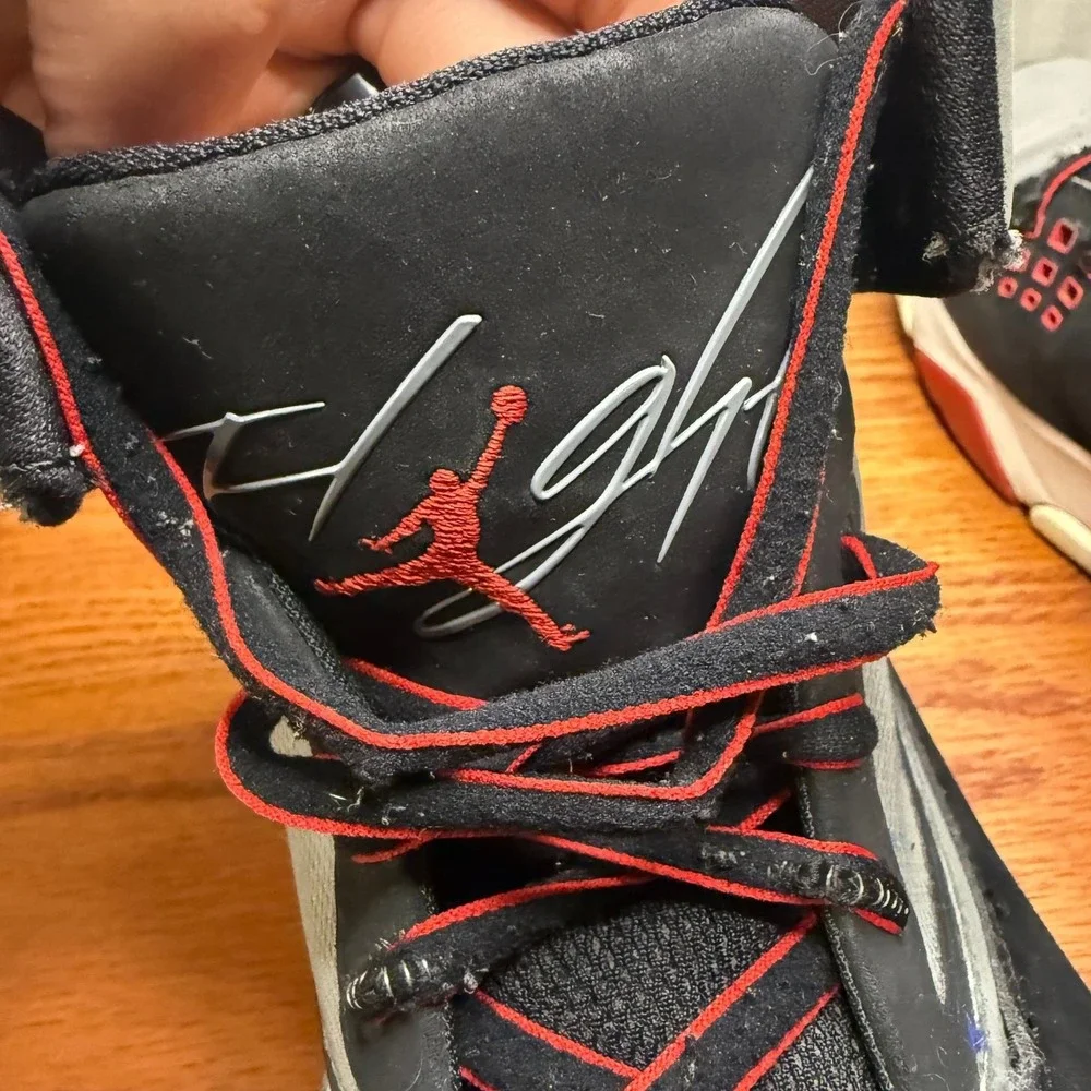 Jordan Flight Club 91‎ Mens Basketball Shoes Black Grey Red Sz 8